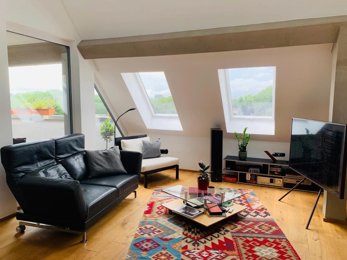 Exklusives Penthouse Im Ehemaligen Bunker Apartment Hannover Bagian luar foto