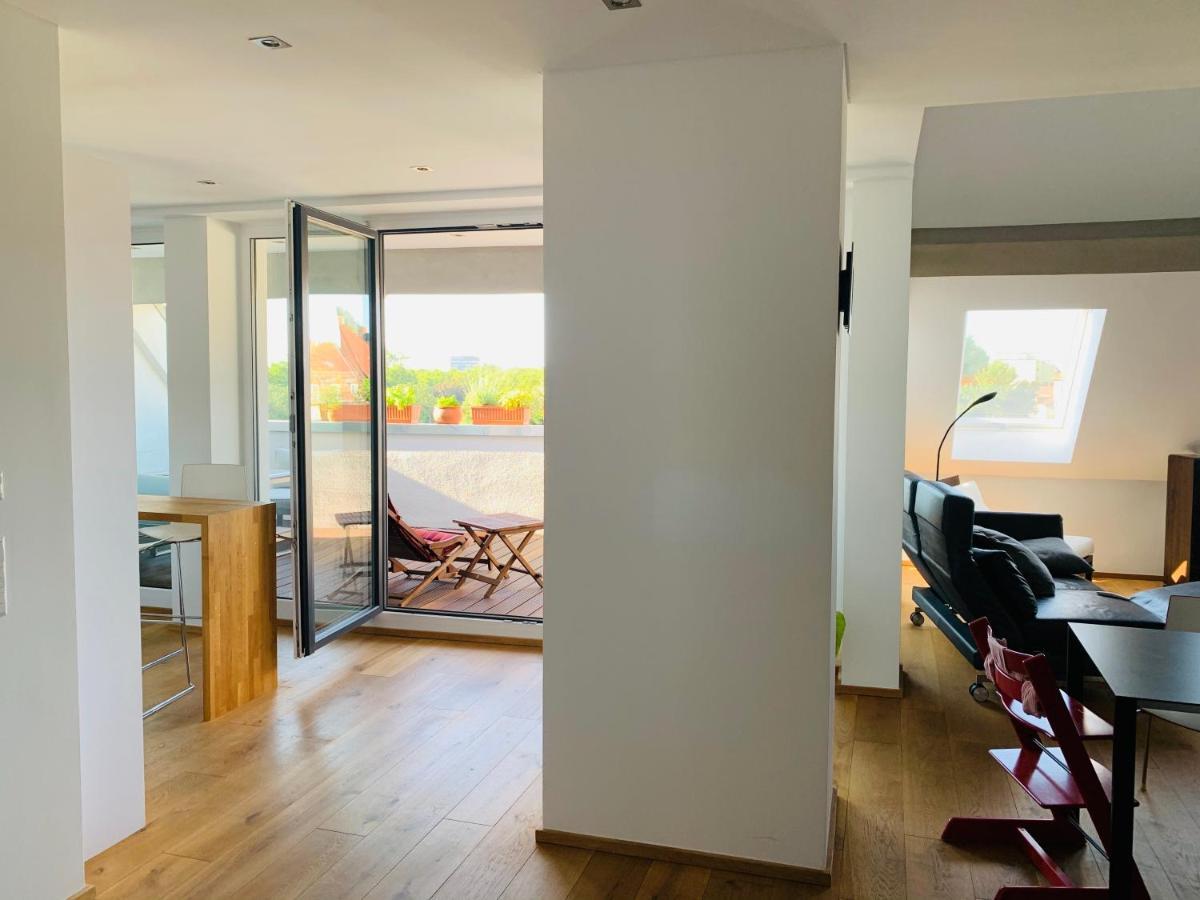 Exklusives Penthouse Im Ehemaligen Bunker Apartment Hannover Bagian luar foto