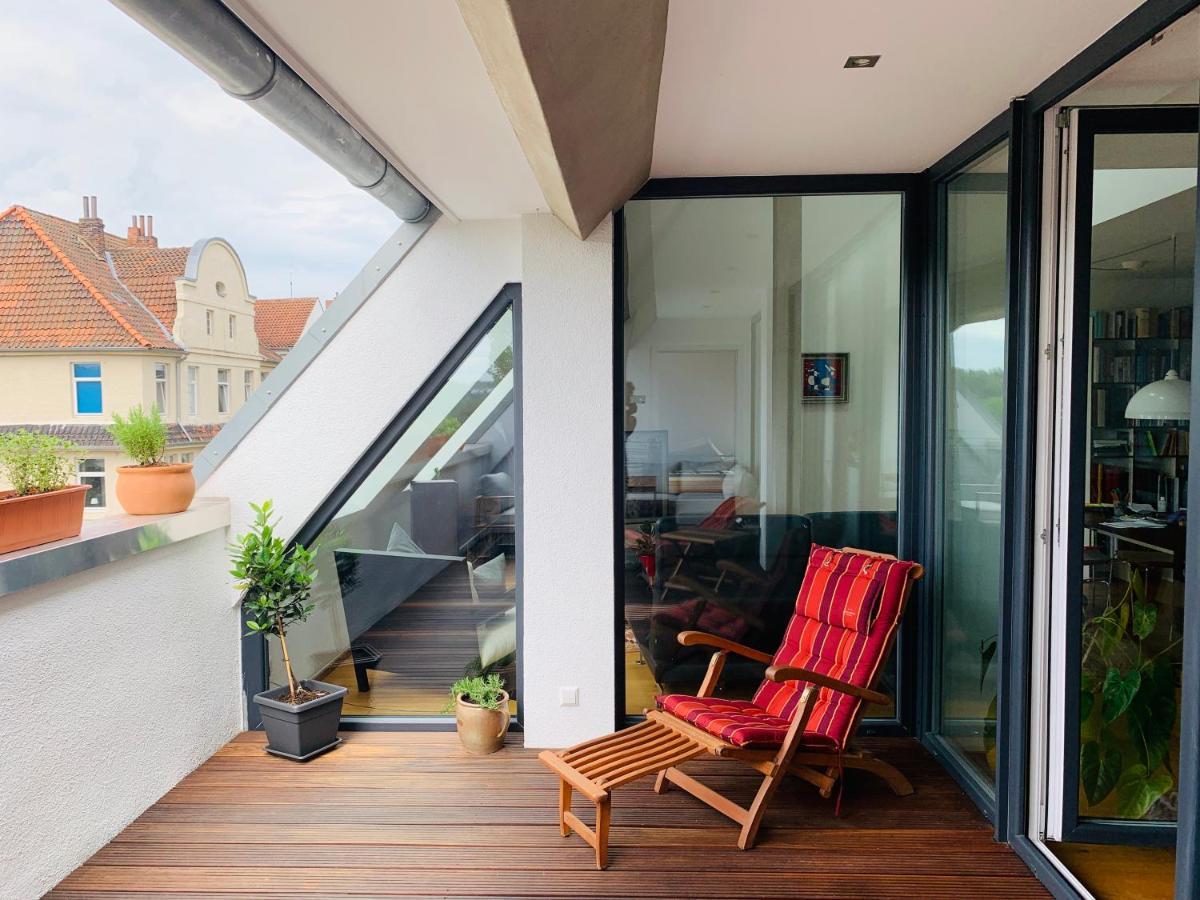 Exklusives Penthouse Im Ehemaligen Bunker Apartment Hannover Bagian luar foto